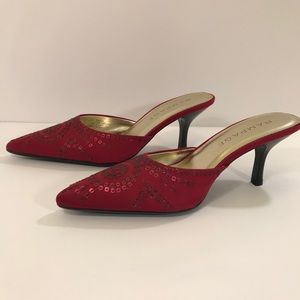 Red sequenced heels